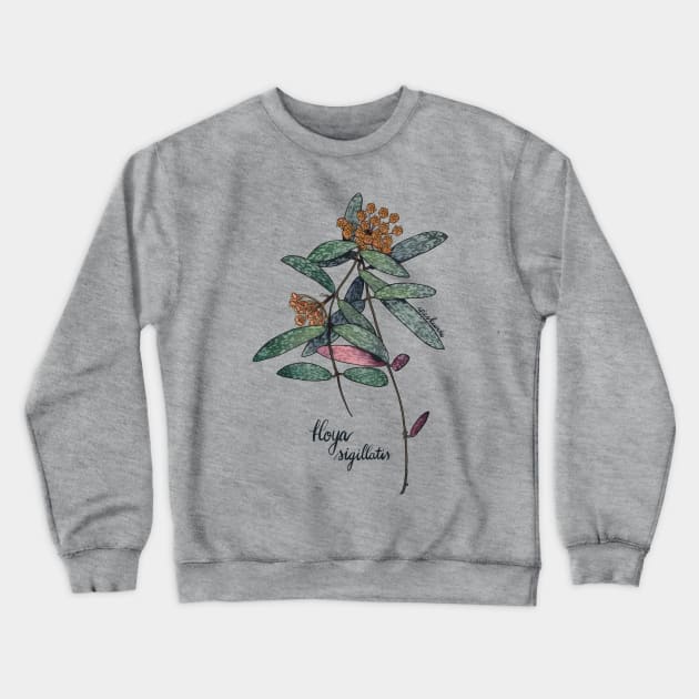 Hoya sigillatis in bloom Crewneck Sweatshirt by Wieskunde